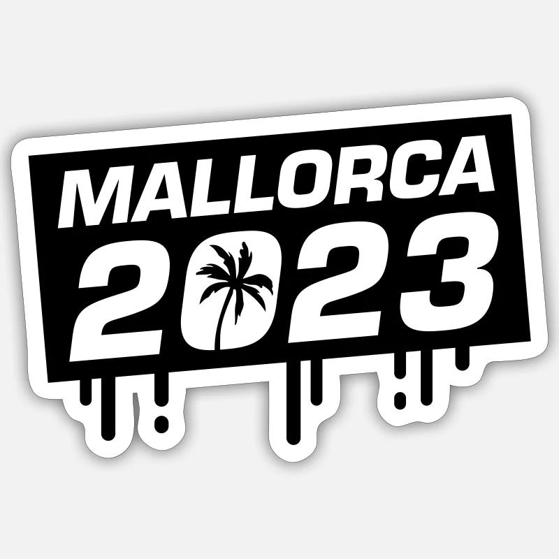 Mallorca 2023 - Sticker Größe S (10 x 10 cm) - Mattweiß
