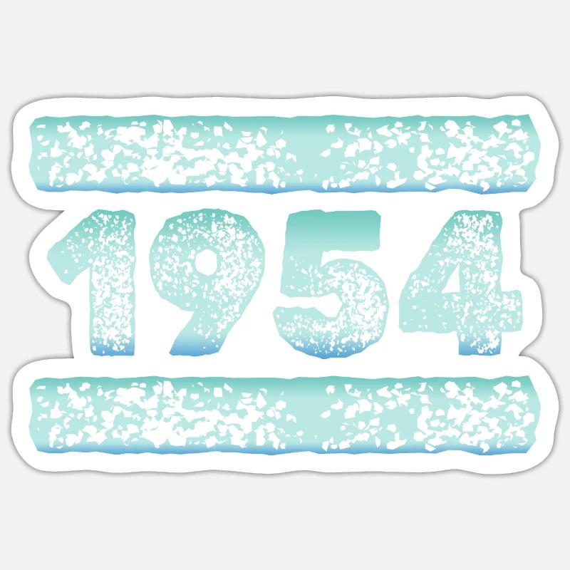 Drôle 1954 - Sticker taille S (10 x 10 cm) - blanc mat