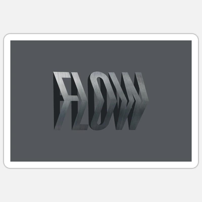 Flow - Sticker size S (10 x 10 cm) - white matte