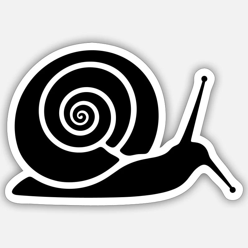 snail - Sticker size S (10 x 10 cm) - white matte