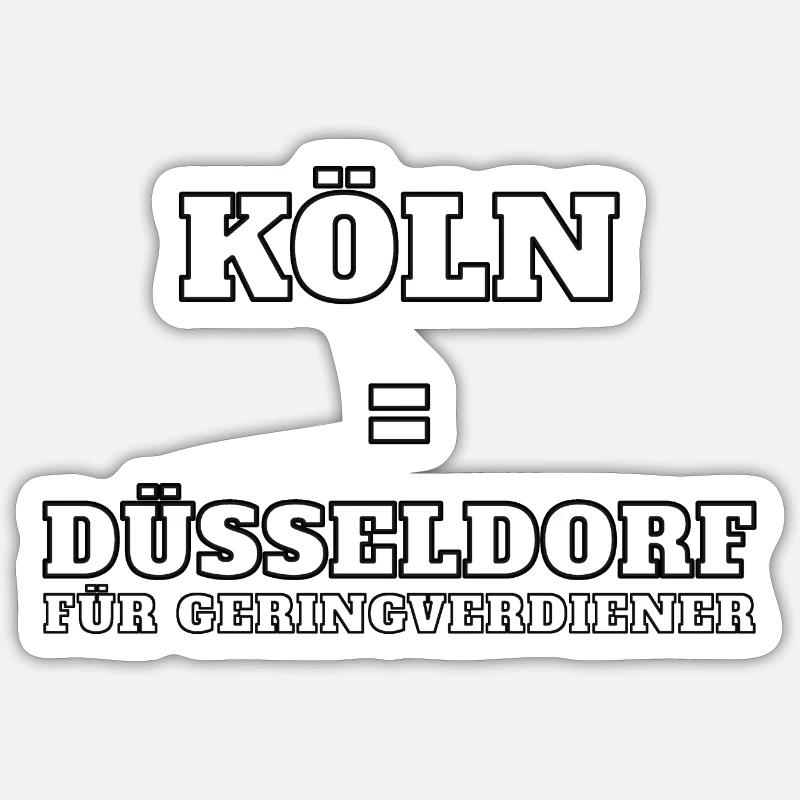 Kölsche Geringverdiener - Sticker Größe S (10 x 10 cm) - Mattweiß