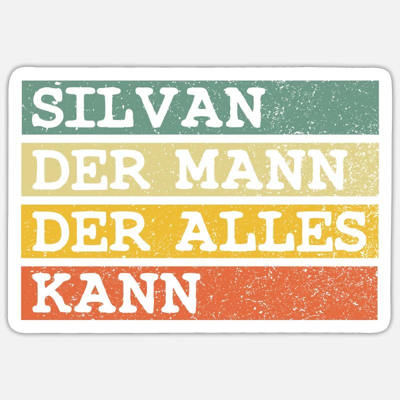 Der Mann Der Alles kann Silvan Sticker Größe S (10 x 10 cm)