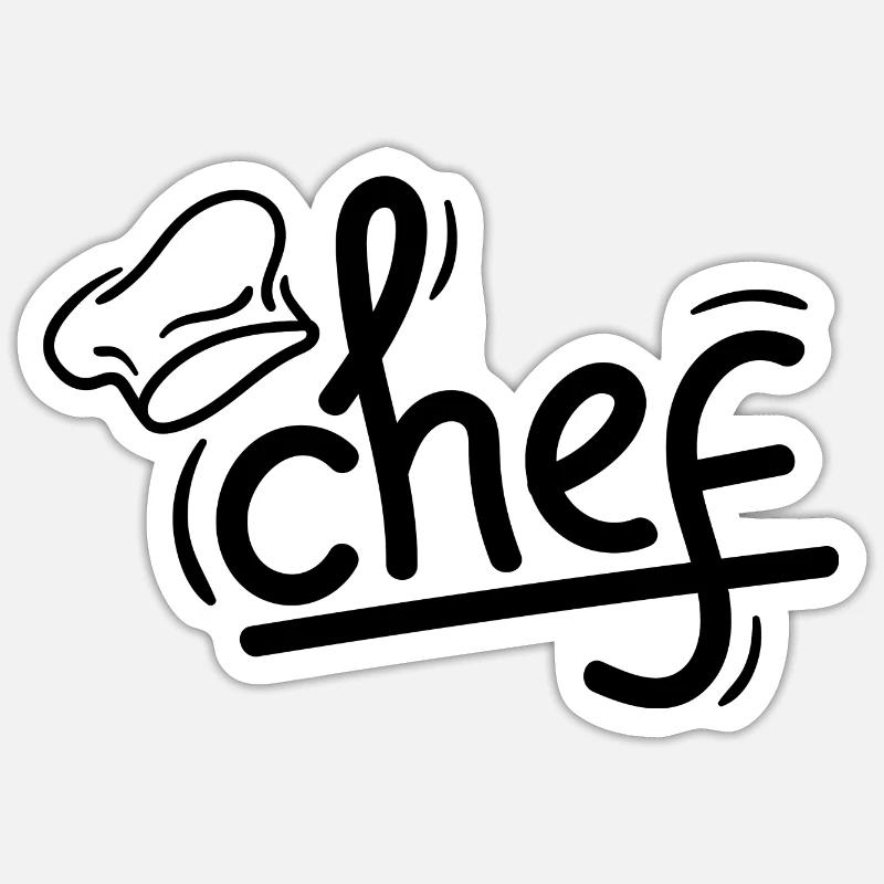 Küchenchef 1 Sticker Größe S (10 x 10 cm)