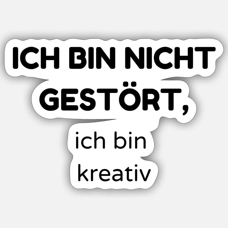 gestört Sticker Größe S (10 x 10 cm)
