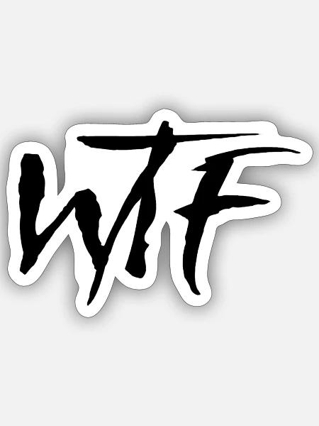 Wtf - Sticker Größe S (10 x 10 cm) - Mattweiß