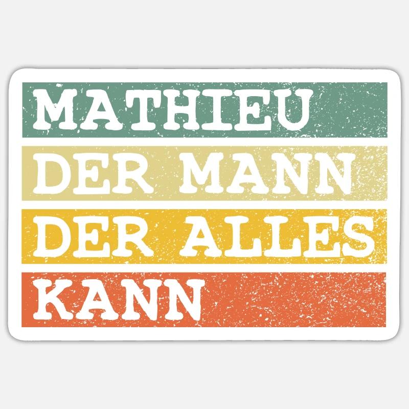 Der Mann Der Alles kann Mathieu Sticker Größe S (10 x 10 cm)