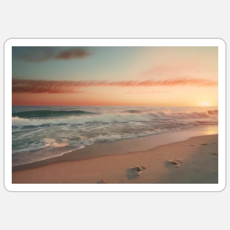 Beach Sunset Sticker size S (10 x 10 cm)