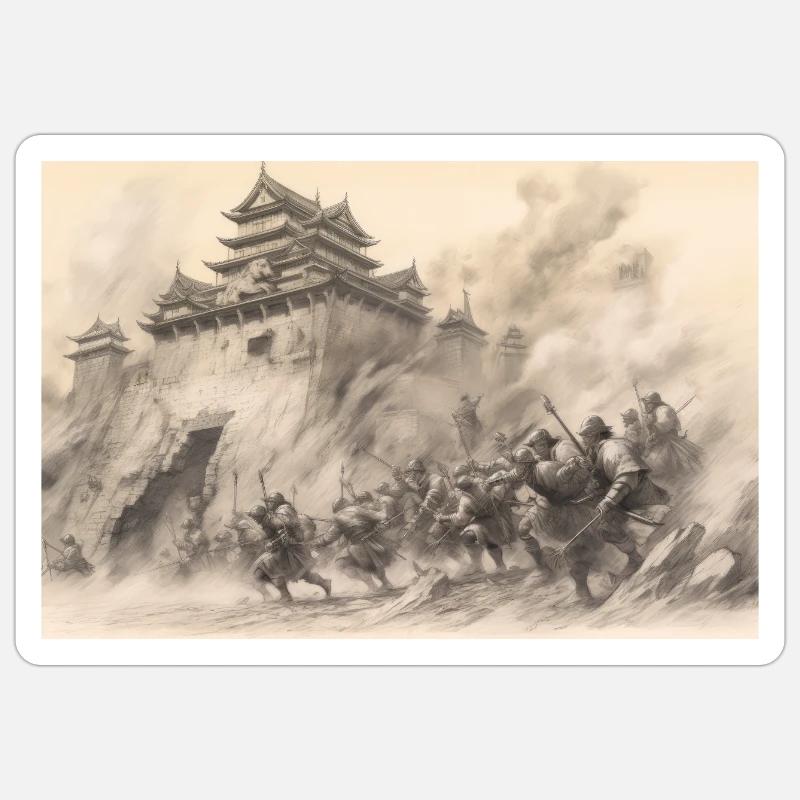 Warrior Rush: Samurai Battle Sticker size S (10 x 10 cm)