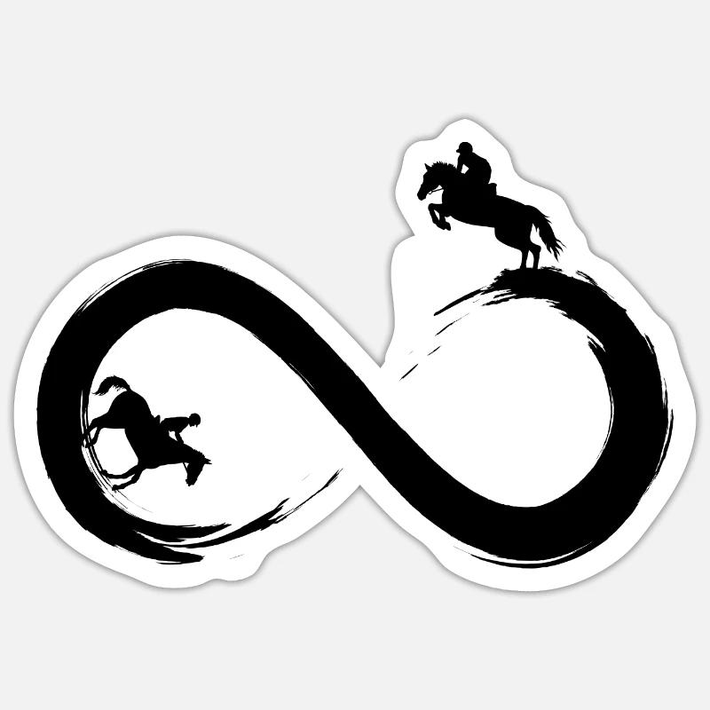 Endless riding - Sticker size S (10 x 10 cm) - white matte