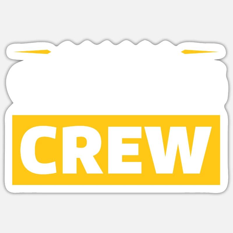 Équipe de camping - Sticker taille S (10 x 10 cm) - blanc mat