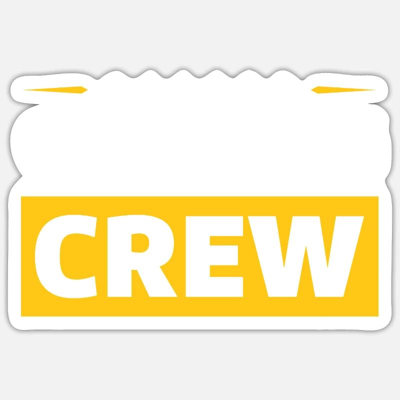 Climbing Crew - Sticker Größe S (10 x 10 cm) - Mattweiß