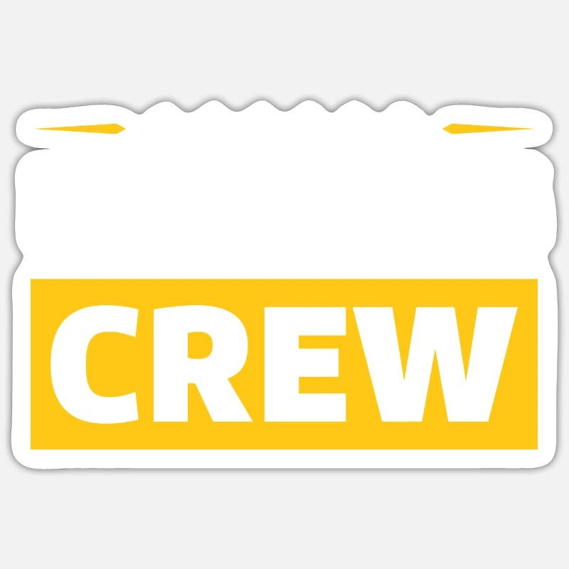 Équipage de consommation d’alcool - Sticker taille S (10 x 10 cm) - blanc mat