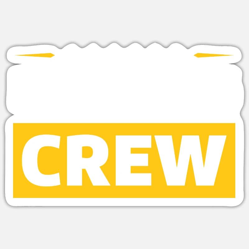 Running Crew - Sticker Größe S (10 x 10 cm) - Mattweiß