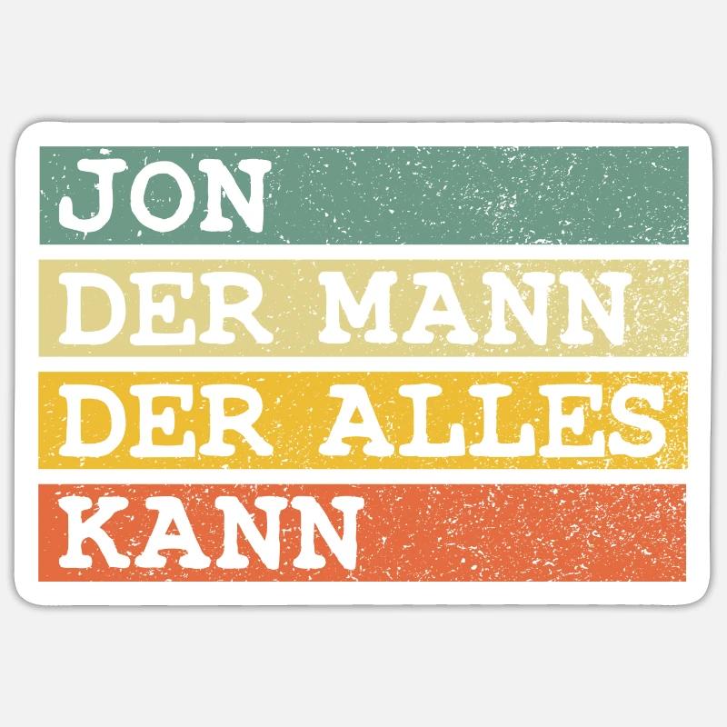 Der Mann Der Alles kann Jon Sticker Größe S (10 x 10 cm)