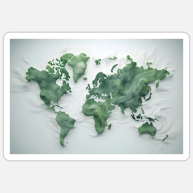 World map Sticker size S (10 x 10 cm)