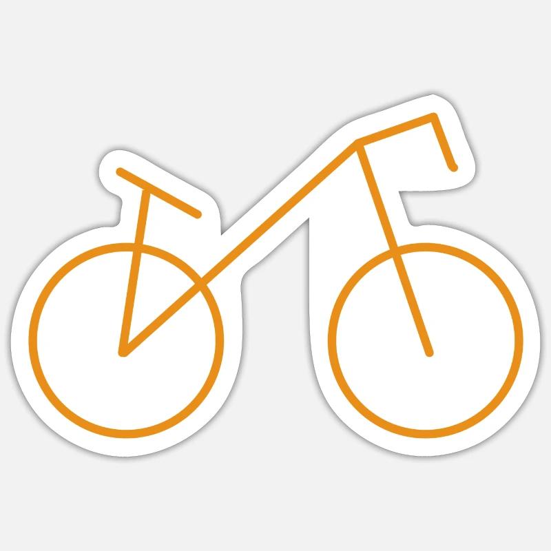 vélo - Sticker taille S (10 x 10 cm) - blanc mat