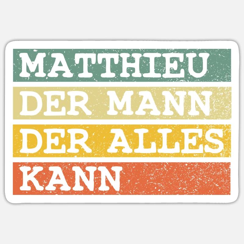 Der Mann Der Alles kann Matthieu Sticker Größe S (10 x 10 cm)