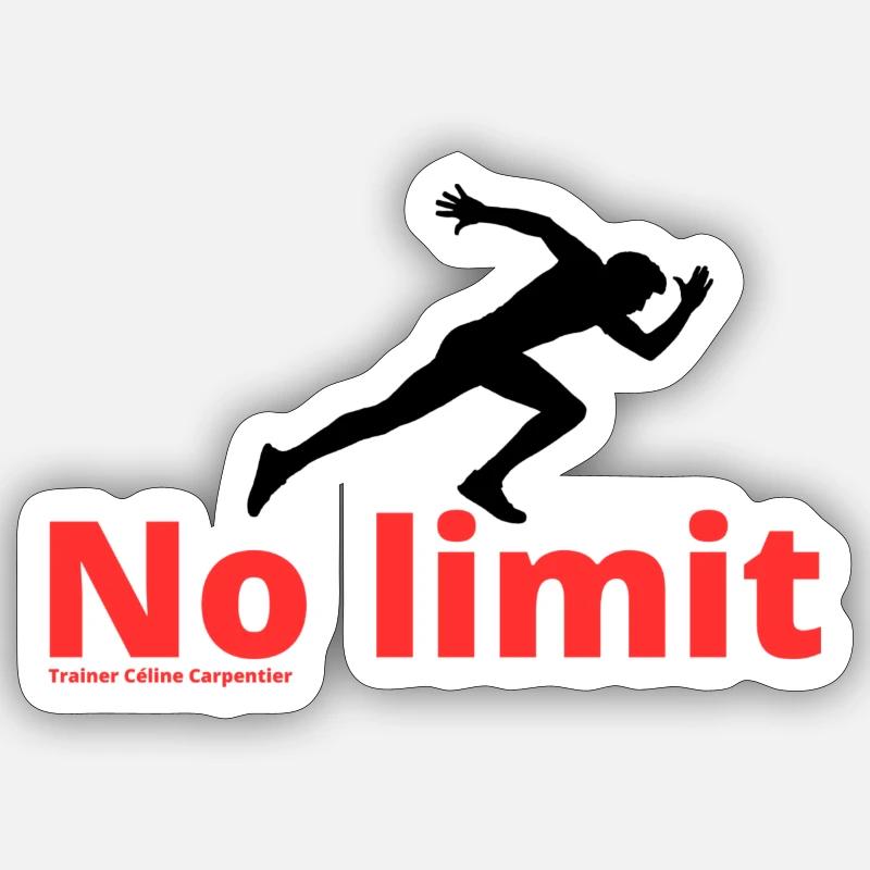 Aucune limite - Sticker taille S (10 x 10 cm) - blanc mat