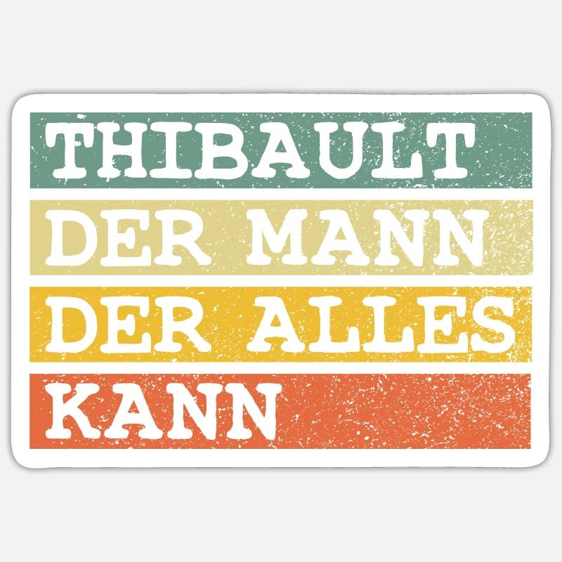 Der Mann Der Alles kann Thibault Sticker Größe S (10 x 10 cm)
