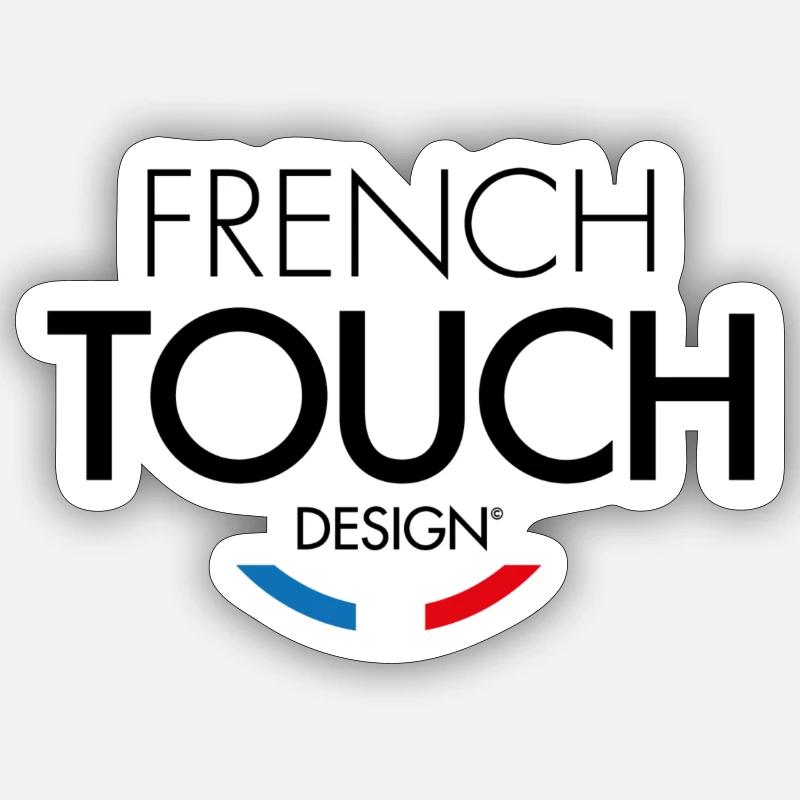 French Touch Design - Sticker taille S (10 x 10 cm) - blanc mat