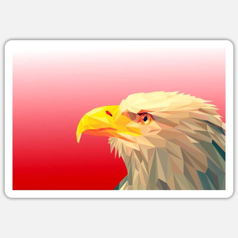 Aigle. - Sticker taille S (10 x 10 cm) - blanc mat