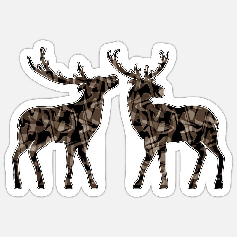 Deer - Sticker size S (10 x 10 cm) - white matte
