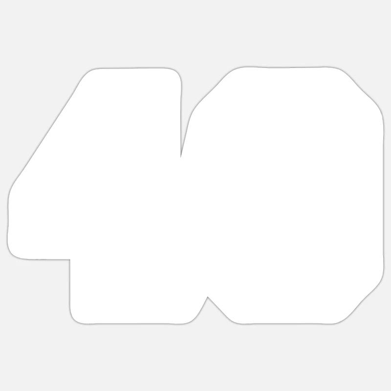 40 - Sticker taille S (10 x 10 cm) - blanc mat