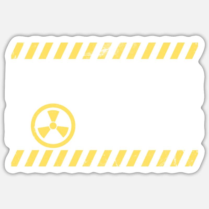Nuclear powered - Sticker size S (10 x 10 cm) - white matte
