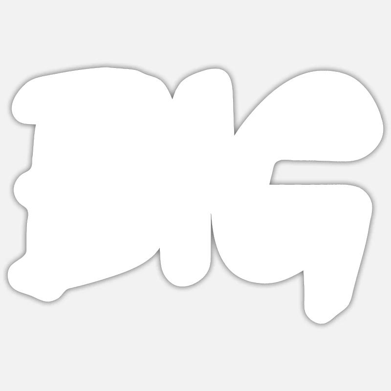 Big - Sticker Größe S (10 x 10 cm) - Mattweiß