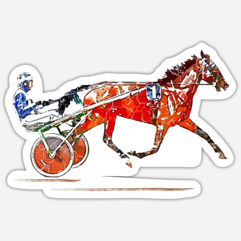 Trotting - Sticker size S (10 x 10 cm) - white matte