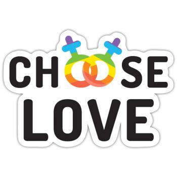 Pride Month LGBT - Liebe - Sticker Größe S (10 x 10 cm) - Mattweiß - Vorne