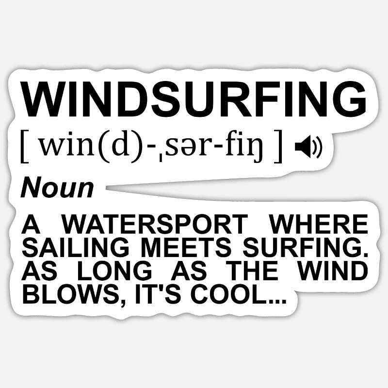Windsurfing Dictionary - Sticker size S (10 x 10 cm) - white matte