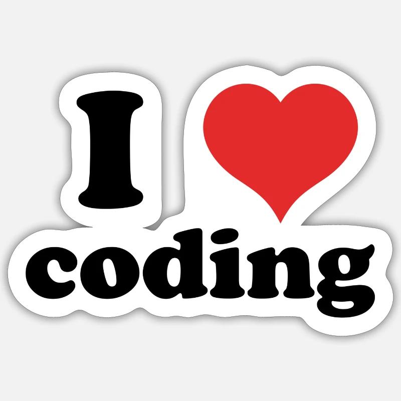 J’adore coder Sticker taille S (10 x 10 cm)