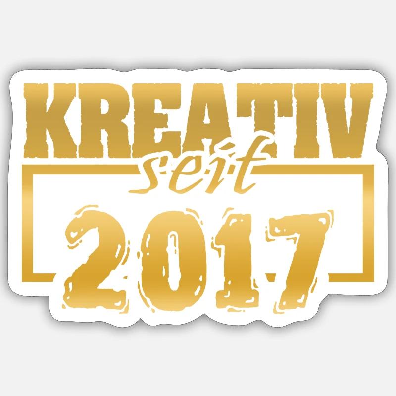 Artwork 2017 - Sticker Größe S (10 x 10 cm) - Mattweiß