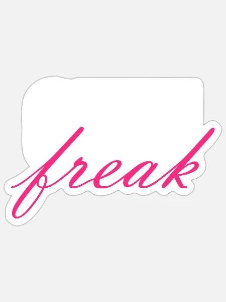 GYM Freak - Sticker Größe S (10 x 10 cm) - Mattweiß