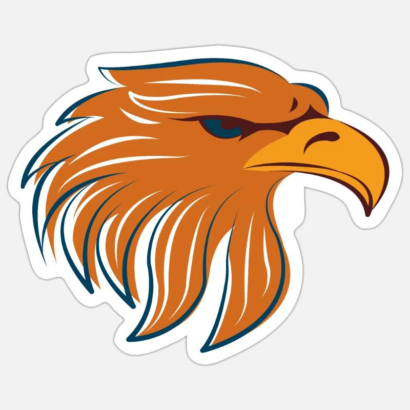 Eagle logo - Sticker taille S (10 x 10 cm) - blanc mat