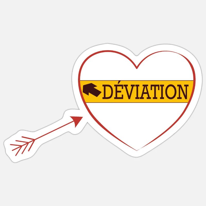 logo Déviation Sticker taille S (10 x 10 cm)