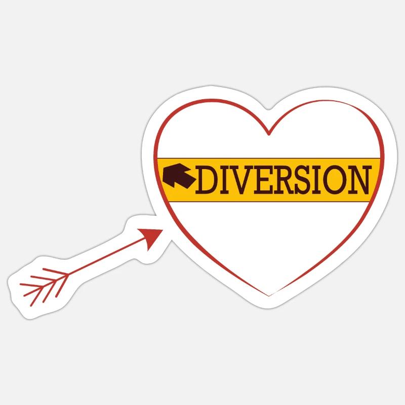 DIVERSION LOGO - Sticker taille S (10 x 10 cm) - blanc mat