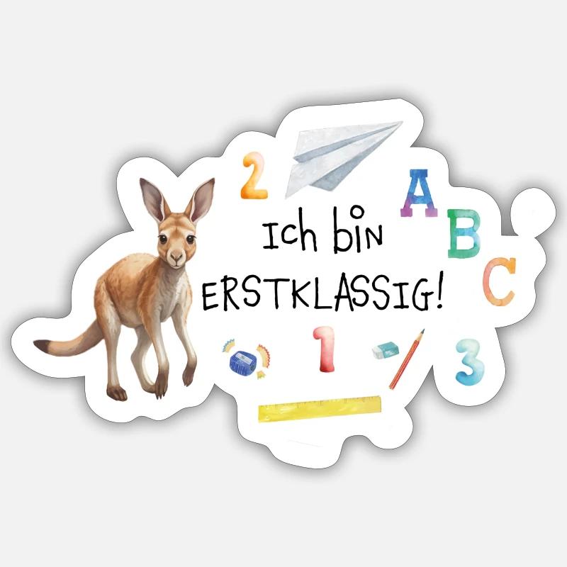 Ich bin Erstklassig! Sticker Größe S (10 x 10 cm)