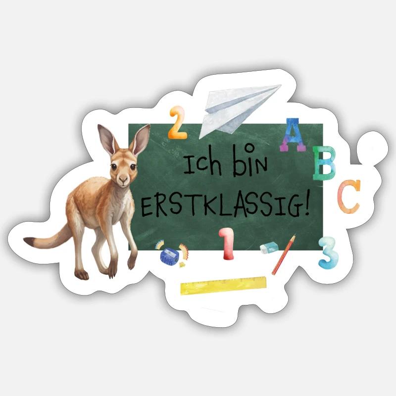 Ich bin Erstklassig! - Sticker Größe S (10 x 10 cm) - Mattweiß