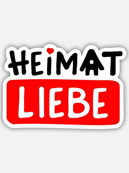 Heimatliebe - Sticker Größe S (10 x 10 cm) - Mattweiß