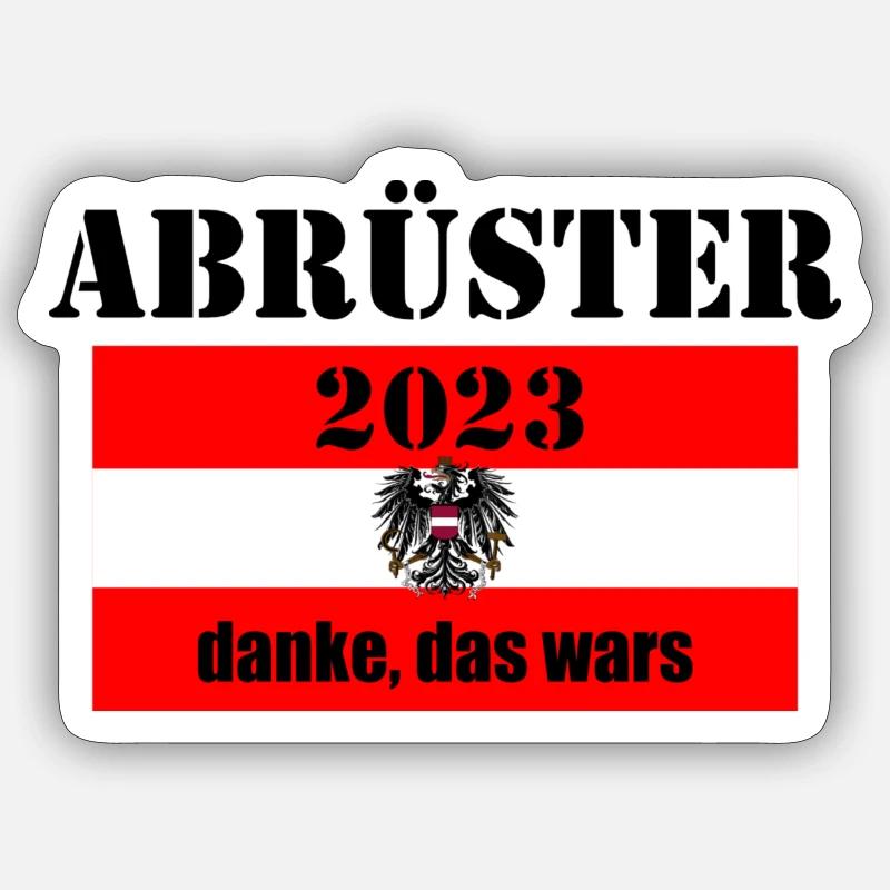 Abrüster 2023 - Sticker Größe S (10 x 10 cm) - Mattweiß