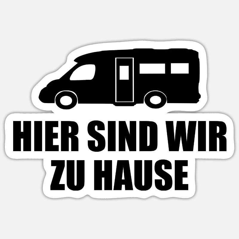 camping - Sticker Größe S (10 x 10 cm) - Mattweiß
