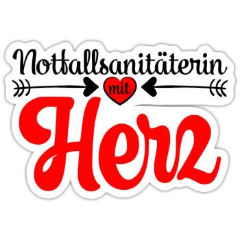 Notfallsanitäterin Abschiedsgeschenk zum Abschied - Sticker Größe S (10 x 10 cm) - Mattweiß - Vorne