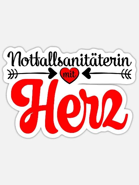 Notfallsanitäterin Abschiedsgeschenk zum Abschied - Sticker Größe S (10 x 10 cm) - Mattweiß