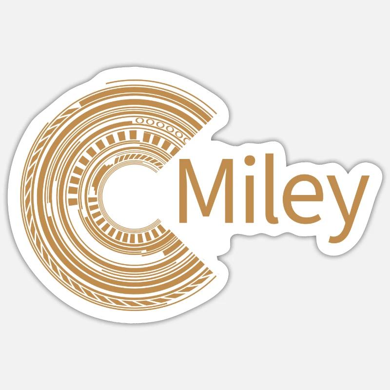 Pour Miley - Sticker taille S (10 x 10 cm) - blanc mat