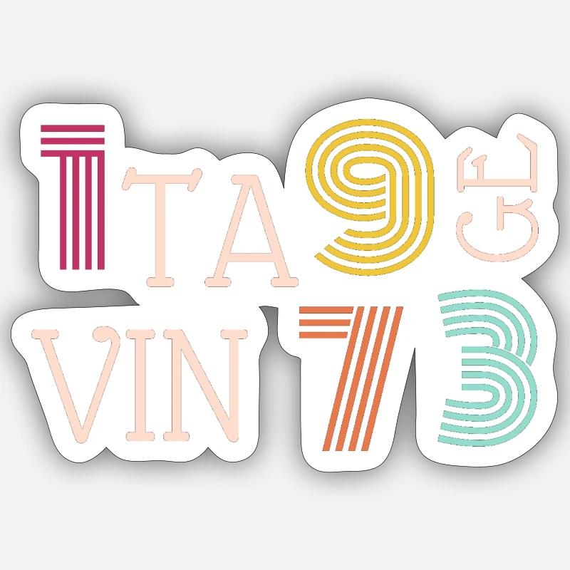 Weinlese - Sticker Größe S (10 x 10 cm) - Mattweiß