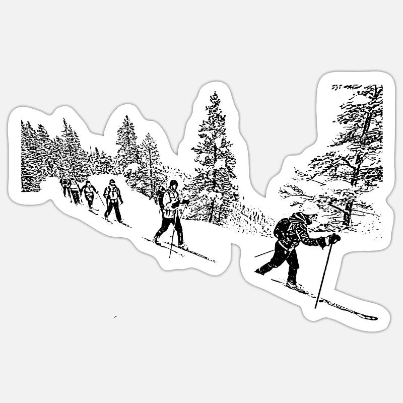 SKI - Sticker size S (10 x 10 cm) - white matte