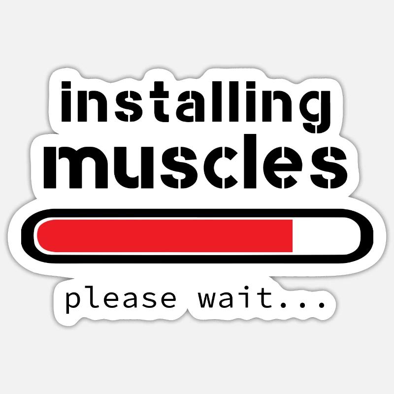 installing muscles Sticker size S (10 x 10 cm)