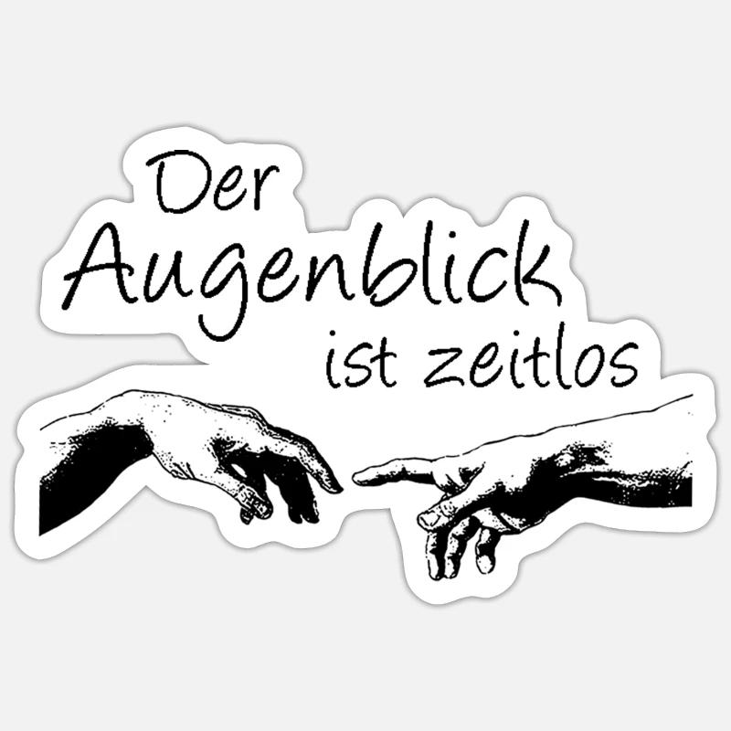 augenblick2 - Sticker Größe S (10 x 10 cm) - Mattweiß